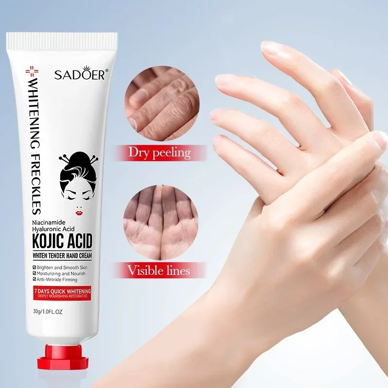 Kojic Acid Anti-wrinkle Hand Cream Skin Soften Nourish Anti-drying Whitening Moisturizing Korean SkinCare Cracked Repair Product