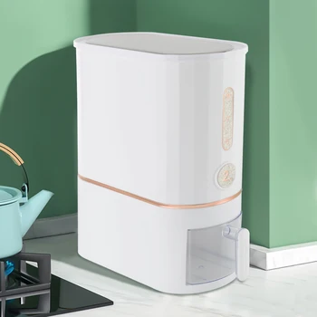 2Lbs Rice Dispenser Large Dry Food Dispenser with Cup for Rice Beans Cereal Perfect for Kitchen Pantry Organization 2
