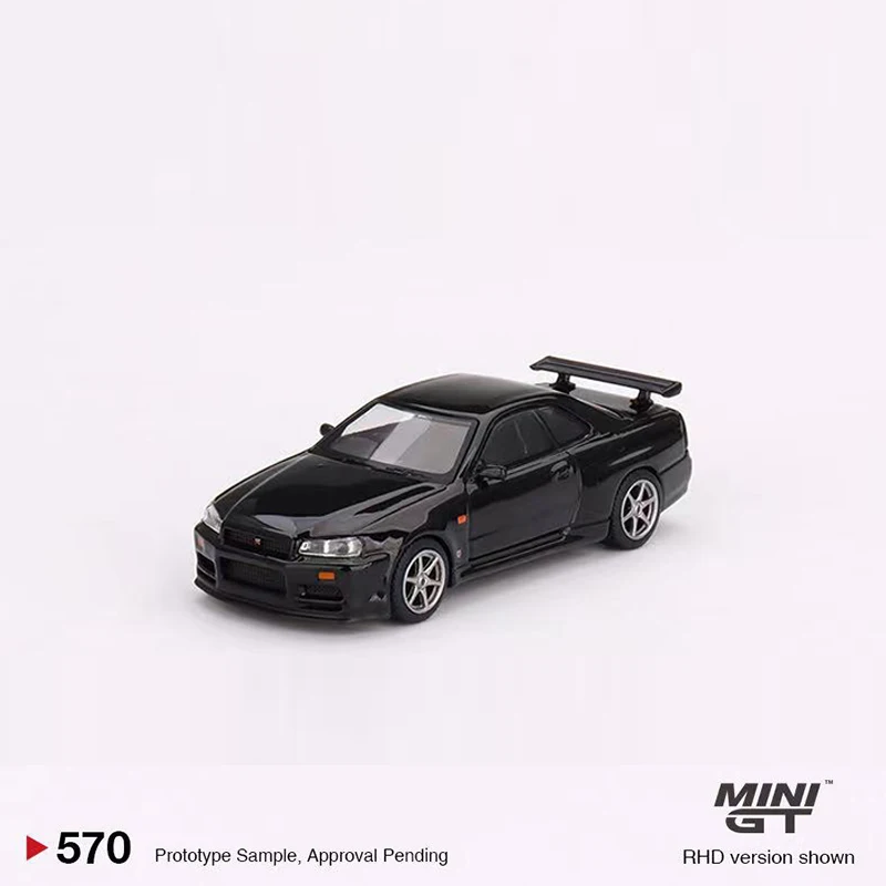 

Мини GT 1:64 модель автомобиля Skyline GTR (R34) V-Spec литой автомобиль из сплава #570 черный