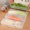 Storage Crisper Boxes with Lid Rectangle Noodle Food Storage Box Refrigerator Transparent Moisture-Proof Sealed Food Storage 4