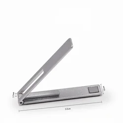 Sleek Metal Foldable Phone Stand - Ultra - Thin Portable Holder (Silver)