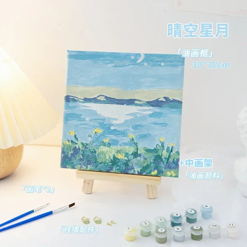 

Цифровой акриловый цветочный Рисунок «тюльпан», ручная работа, пейзаж, взрыв, 3863