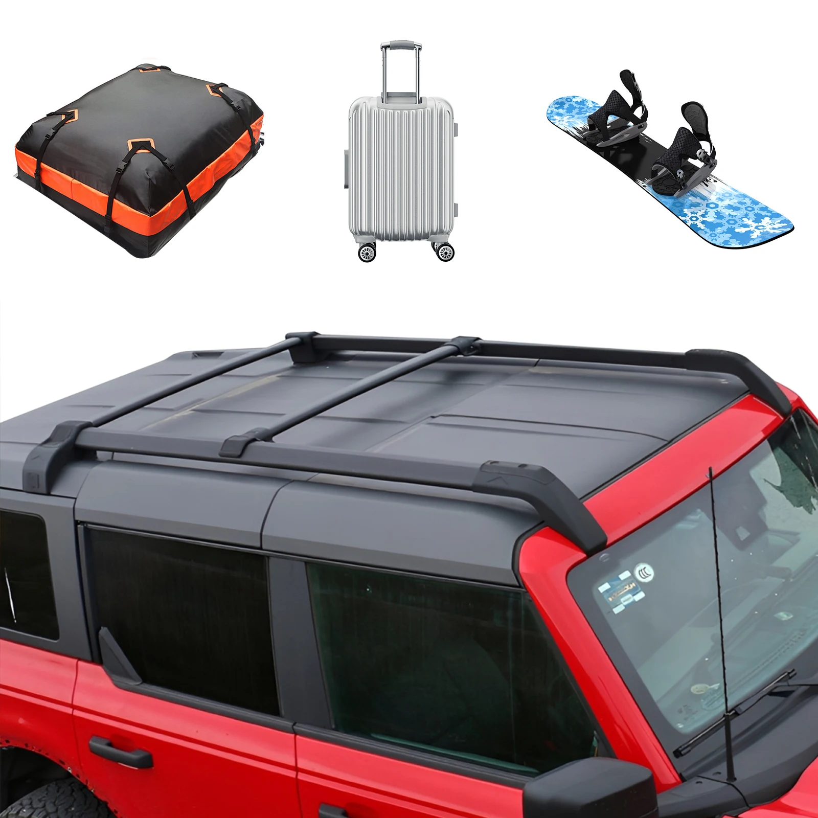 Aluminum Roof Rack Cross Bars Kit for Ford Bronco