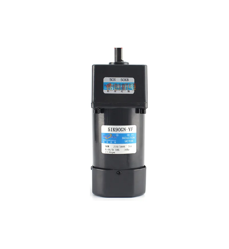5IK90GN-YF 90W , AC220V/380V three-phase AC gear reducer motor, forward and reverse, high torque, constant speed motor