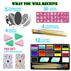 Bowitzki Professional Water Activated Face Paint Kit Split Cake Palette Rainbow Makeup in Carnival Party Festival Cosplay Makeup 2
