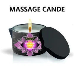 Luxury Aromatherapy Massage Oil Candle for Stress Relief and Skin Moisturizing (Lavender)