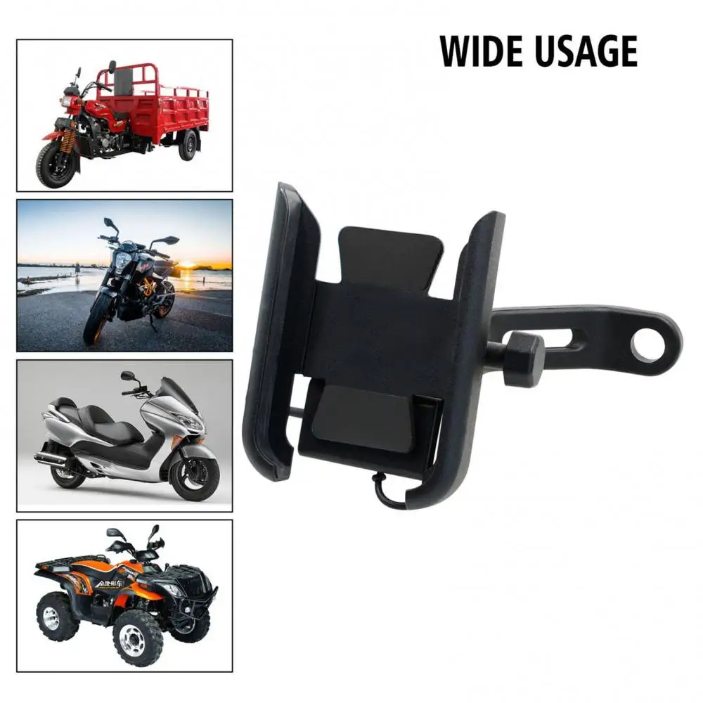 

Motorcycle Phone Holder 360-Degree Rotation Bike Mirror Mount with USB Charger