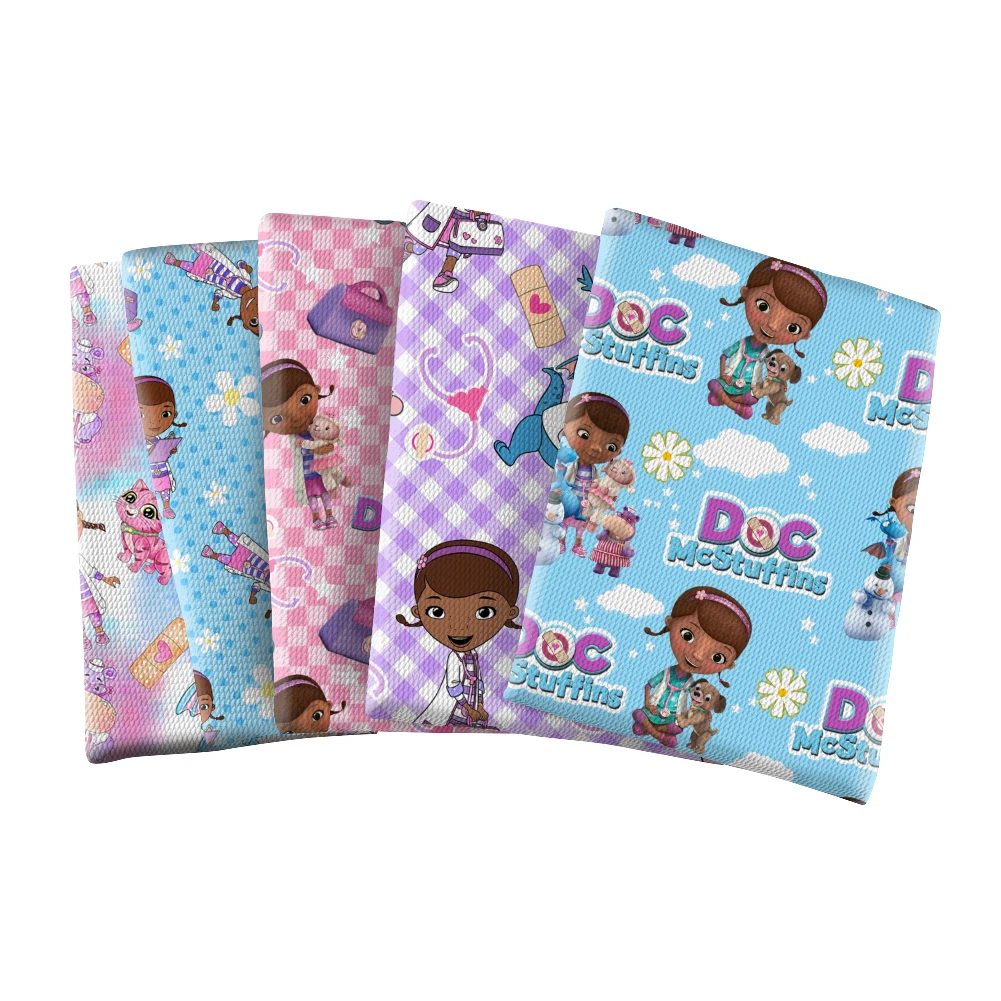 Disney Cartoon The Nightmare Before Christmas Pinocchio Doc Mcstuffins Bullet Testurizzato Liverpool Patchwork Tissue Kids Textile