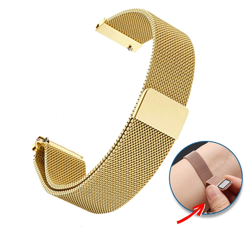 Milan Magnetic Mesh Watchband Bracelet - Elegant and Versatile Strap