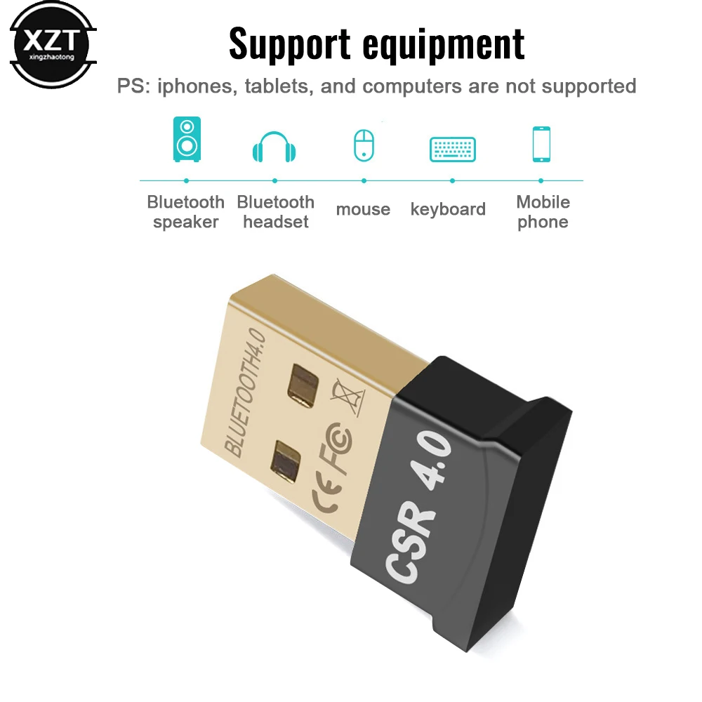 Bluetooth Adapter Wireless USB CSR 4.0 Dongle Music Sound Receiver Transmitter For Win 8/10