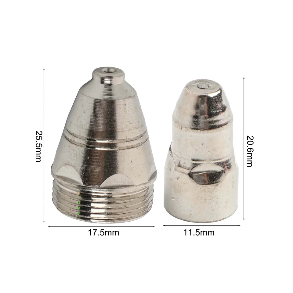 Set Di 20 Elettrodi E Ugelli Per Torcia Plasma P80 – Rame E CuCrZr Per CUT-70/80/100/120 (Ampia Scelta Di Diametri)