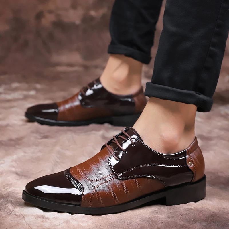 Herren Leder Bootsschuhe Für Freizeit Geschäft Und Bankett_voghion.com
