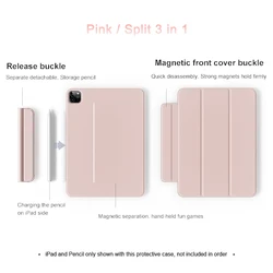 Magnetic Protective Tablet Cover with Split Design for 2018 Pro 11 1st Gen (Pink)