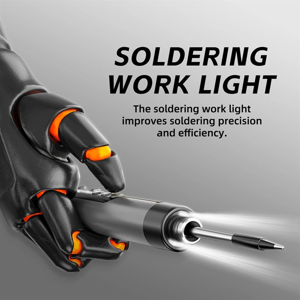 Digital Display USB Rechargeable Soldering Iron Portable Wireless DIY Tool Kit For Home Appliance Repair Smoke Absorber