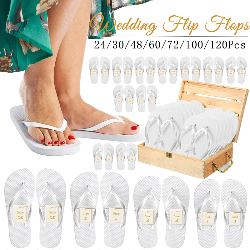 24 Paia Infradito Per Ospiti Matrimonio E Spa – Blu Scuro Con Sacchetti Taglie Assortite