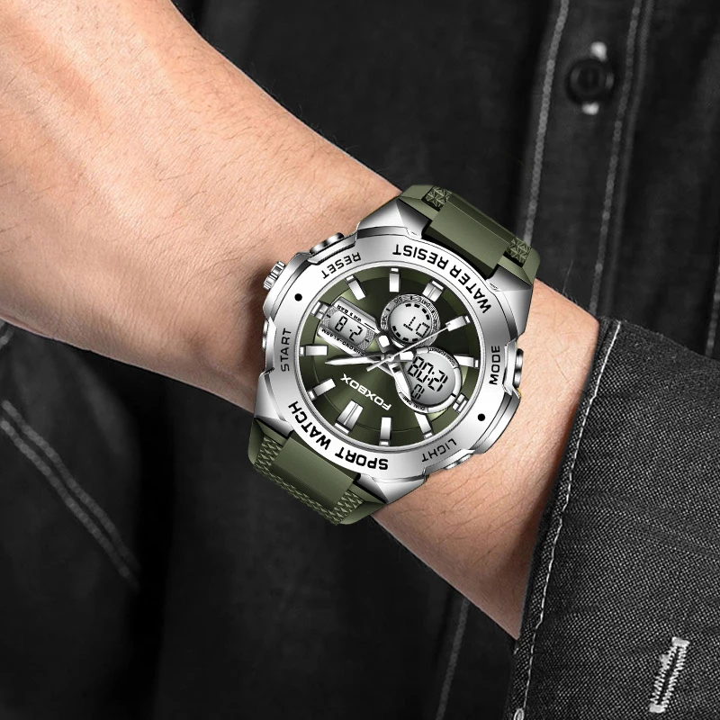 LIGE Fashion Men Watches Luxury Original Quartz Digital Analog Sport Military Wristwatch For Man Waterproof Luminous Steel Clock