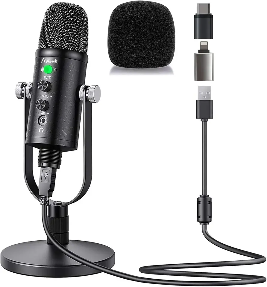 Mercase USB Condenser Microphone for Gaming and Recording
