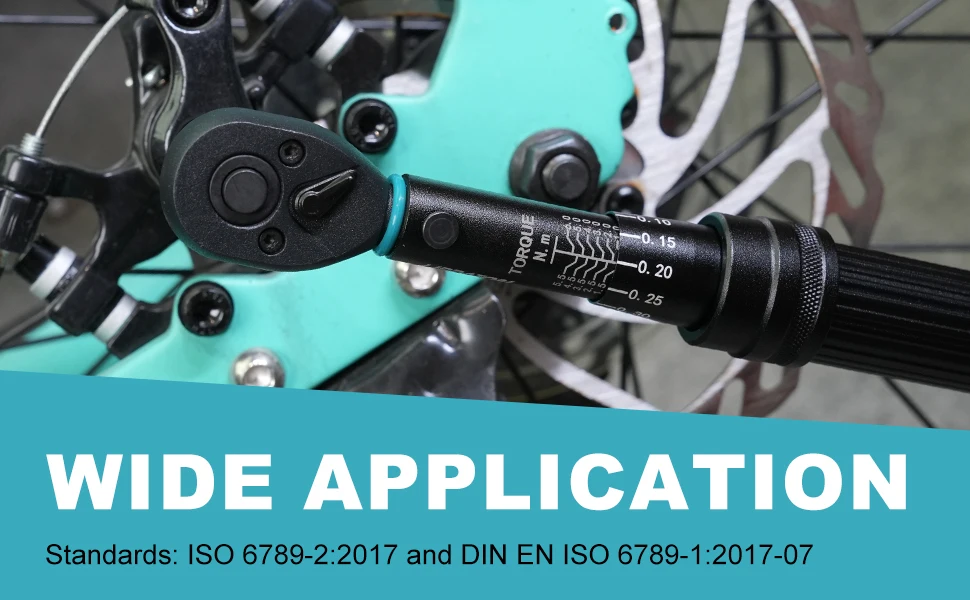 Description Picture 6 of itemLIBRATON Bike Torque Wrench 1/4'' 1-6Nm, 0.05 Nm Micro, Drive Click Torque Wrench Set, Hex, Torx/Star Bit Sockets, Extension Bar