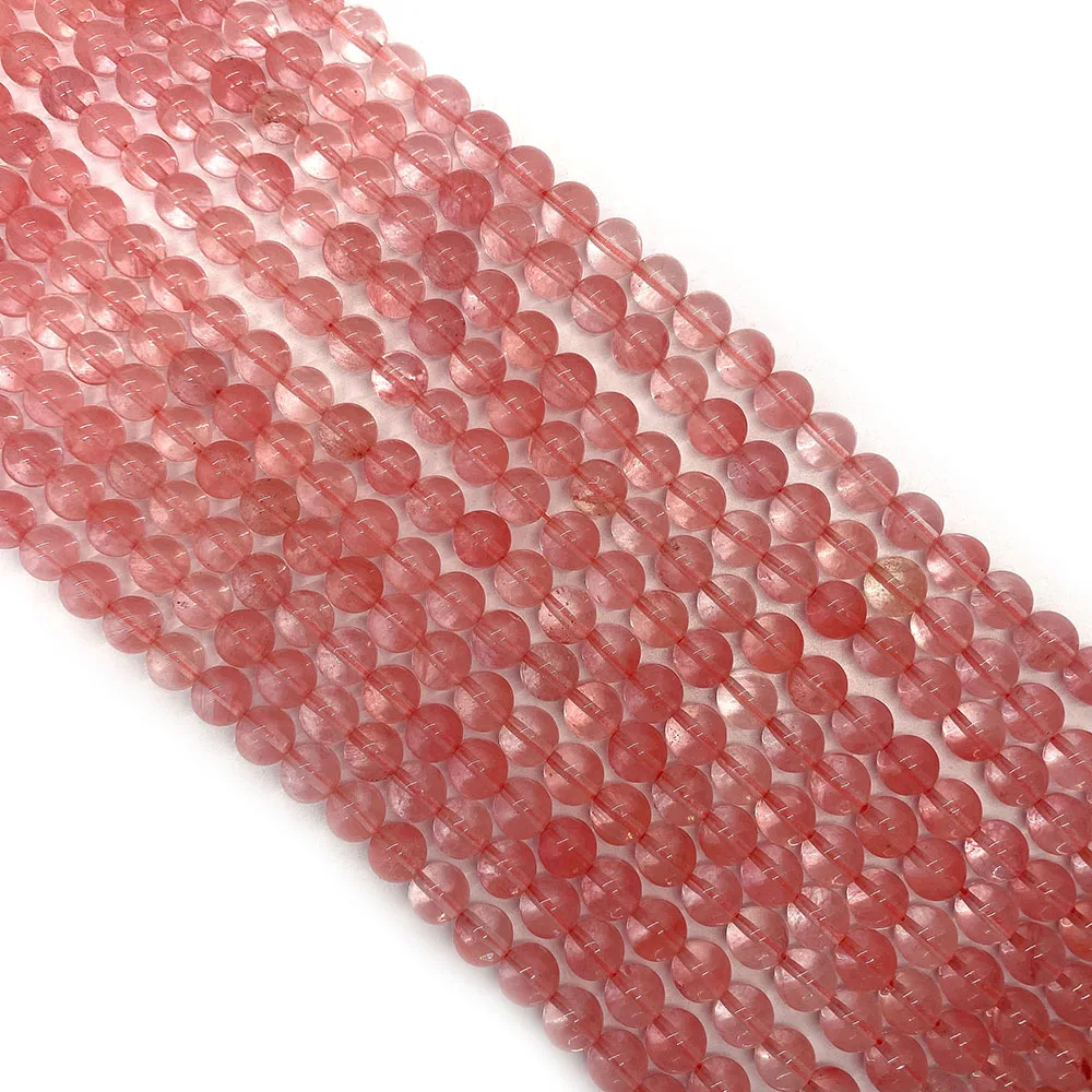 

1 Strand Watermelon Red Stone Natural Semi-precious Stone Loose Beads Round Shaped 6/8/10mm DIY for Making Necklace Bracelet