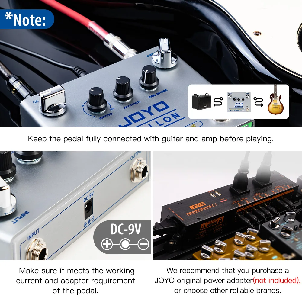 R-19 Classic Compression Pedal Avallon Guitar Bass Effect with RATIO/ ATTACK/REL