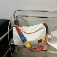 Sac à bandoulière grande capacité pour femme, style coréen 2026, tendance, unique, élégant, couleur unie, sac fourre-tout de boutique 6