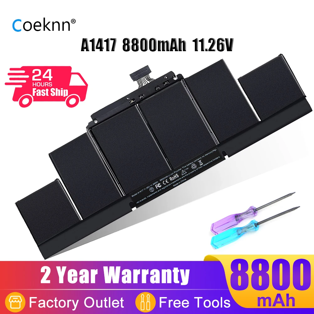 Coeknn 99Wh A1417 Laptop Battery for Apple Macbook Pro 15 inch