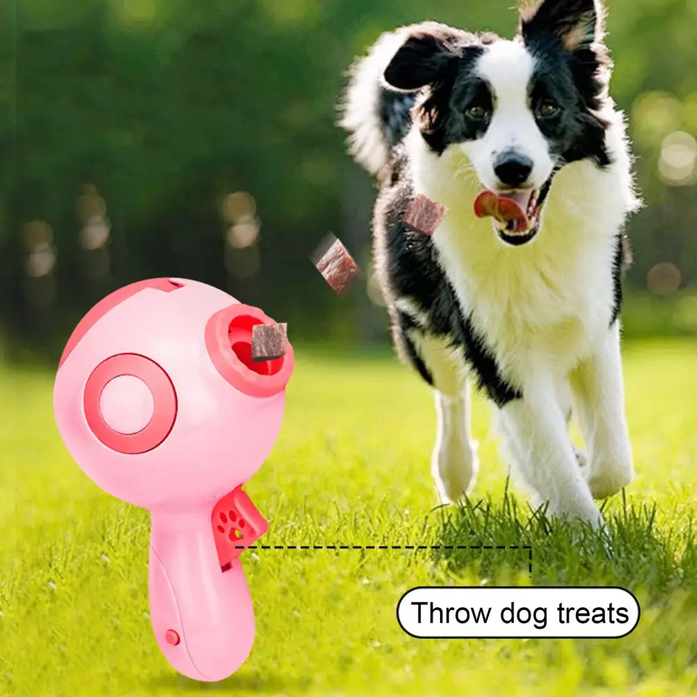 

Pet Training Tool with Food Popper Pet Treat Launcher with Easy Trigger Operation Energy-saved for Dogs for Puppy for Play