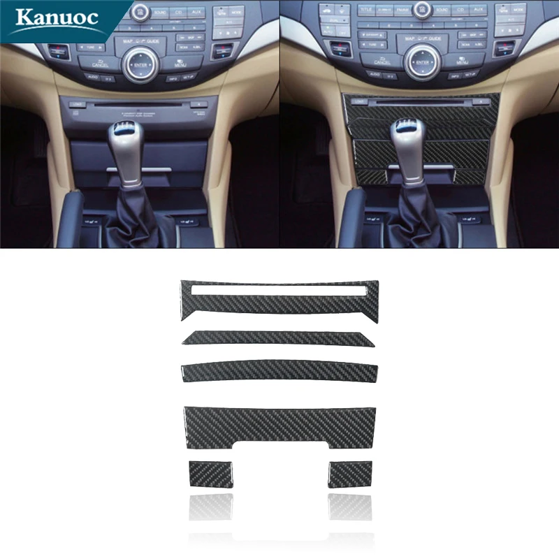 

Car Interior Accessories For Honda Accord Coupe/Sedan 2008-2012 Carbon Fiber CD Changer Storage Space Panel Stickers