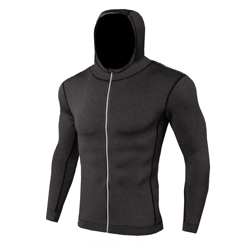 Men Sport Gym Jacket Quick Dry Running Jackets Fitness Hoodies Man Windbreaker Breathable Sport Sweatshirts Man Gym Sportswear