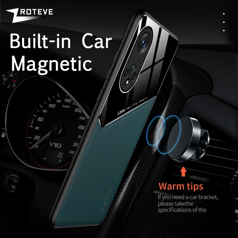 Premium PU Leather Magnetic Phone Case with Hard Shell Cover