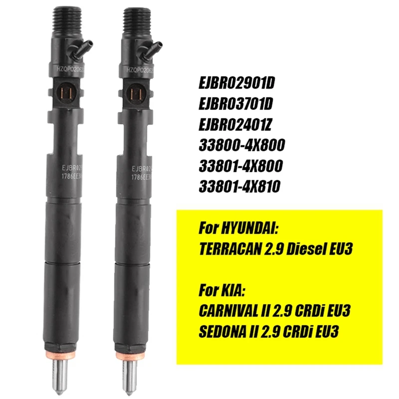 

Diesel Fuel Injector For Hyundai Terracan KIA Carnival Sedona 2.9 Diesel EJBR02901D 33800-4X800