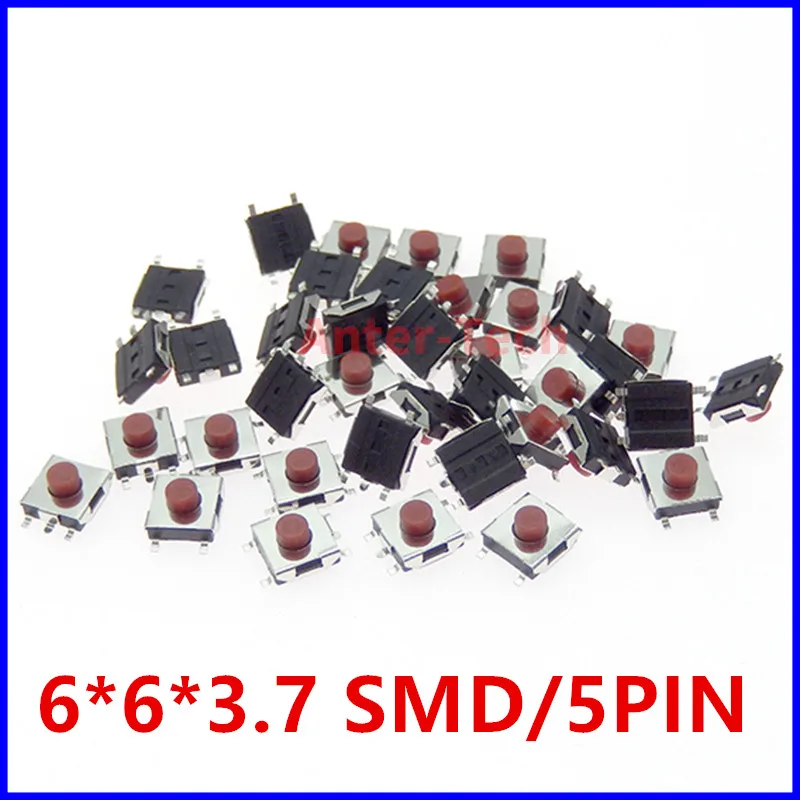 20100 шт. 6*6*2,53,13,7 мм SMD переключатель, 45-контактный сенсорный микропереключатель, кнопочные переключатели, красный тактовый переключатель 6X6 (art.: 3920c19e91ee3) - 3920c19e91ee3