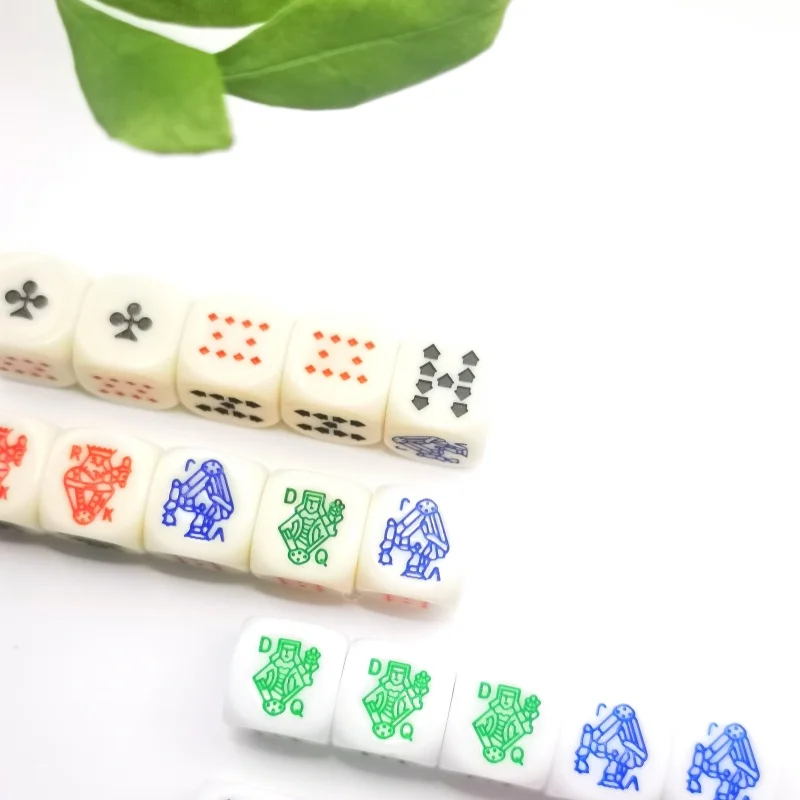 Poker Dice Puzzle Game Dice 6 Faces 16mm D6 Casino Board Game 10 Pcs game dice,dice set