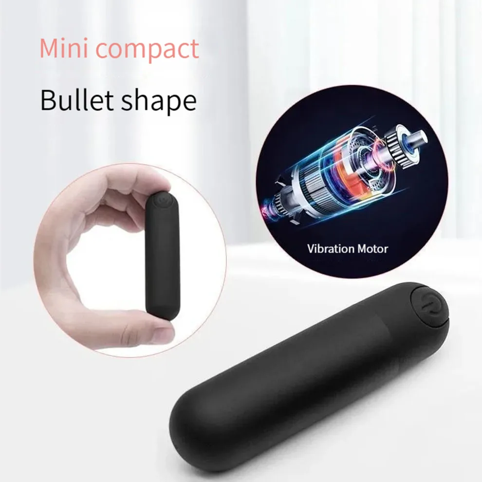 10 Speed Mini Bullet Vibrator for Women Rechargeable Wireless Vibrating Anal Bullet Clitoral Stimulator Dildo for Adult Sex Toys
