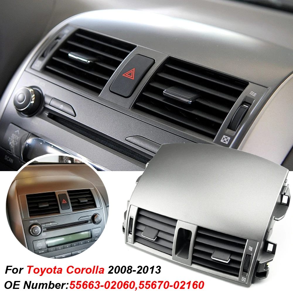 Couvercle de grille de panneau de sortie d'aération de climatisation de  voiture A/C, adapté pour Toyota CorTrustAltis 2007 2008 2009 2010 2011 2012  2013