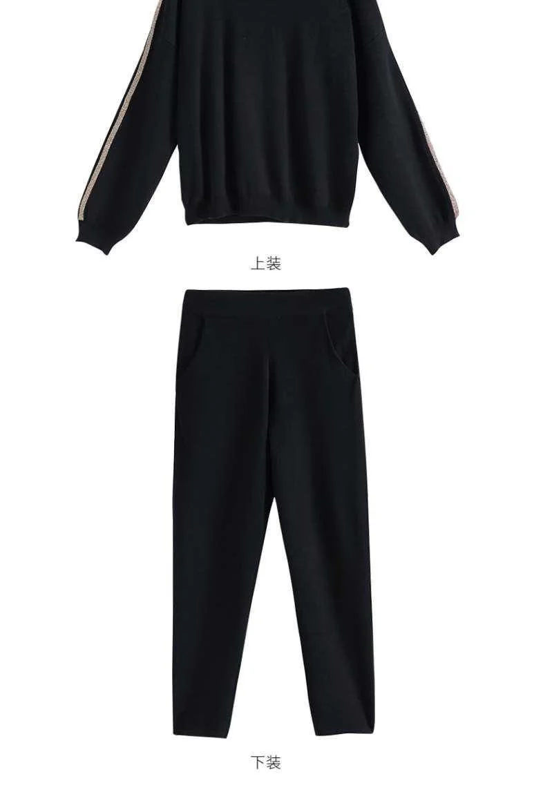 cute pj sets Women's Spring Autumn Loose Tracksuit Casual Sportswear Style Age Reducing Two 2 Piece Outfits Set Top And Pants Women Plus Size women's sets