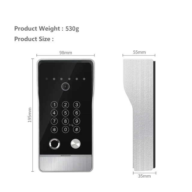 High Quality Large Size Doorbell Video Intercom System for Home Apartment Videophone Tuya Smart  5in1 Unlock 1080P 4