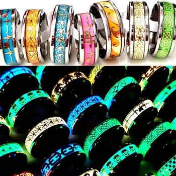 Commercio all'ingrosso nuovo 30 pezzi Design alla moda Mix di colori luminoso In acciaio inossidabile uomo donna anello crescere In gioielli scuri