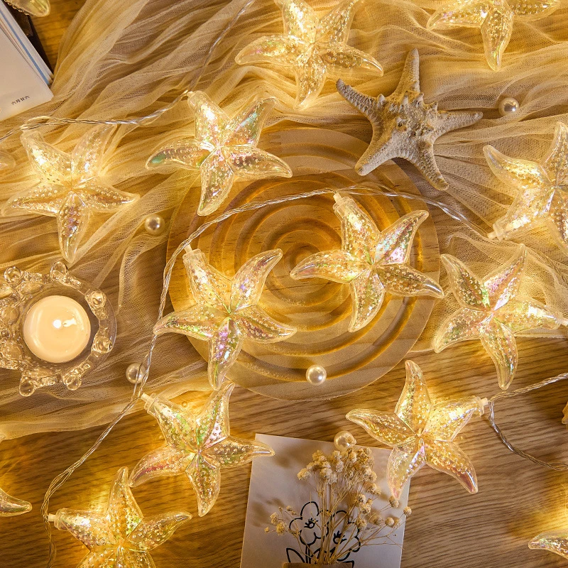 shell light ＊ beach ＊ シェルライト ランプ LED LED Beach Shell Light String Starfish Light String, 20 LED
