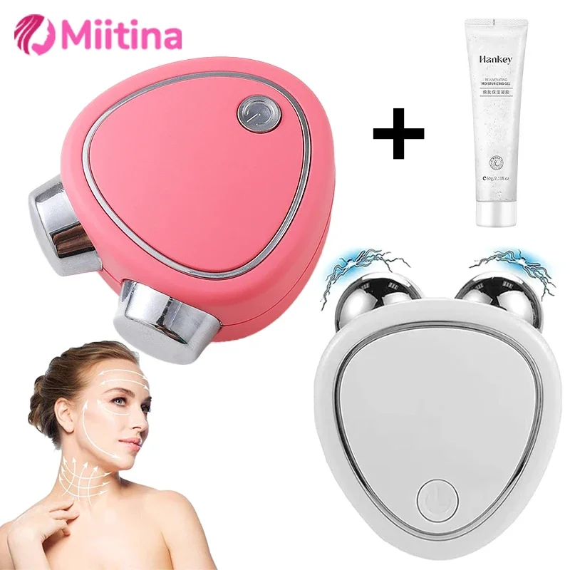 EMS Electric Face Lift Roller Massager Microcurrent Sonic Vibration Massage Facial Lifting Skin Tighten Portable Beauty Devices