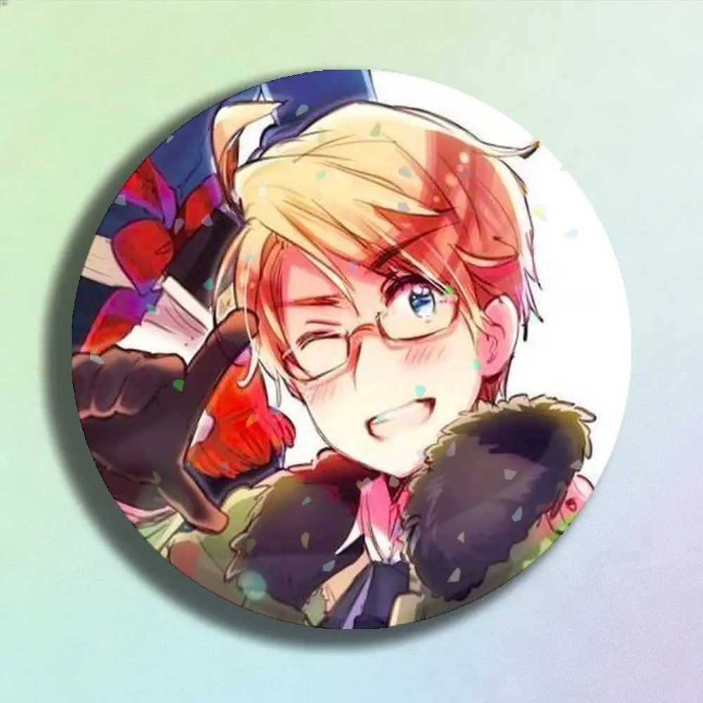 Anime Hetalia World Stars Alfred F. Jones Laser-Abzeichen, kreative Anstecknadeln, Brosche für Tasche, Kleidung, Hut, Dekoration, Geschenke, Fans, Sammlerstücke – Detail 17