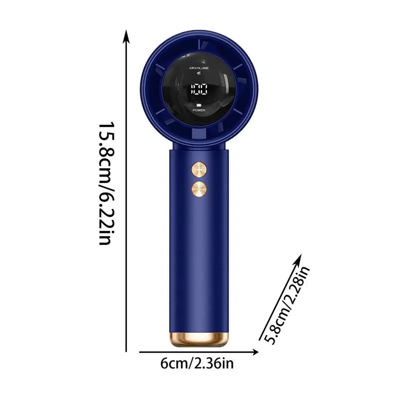 Handheld Fan Rechargeable Portable Turbo Fan 13000 Rpm Powerful Wind Battery Operated Air Circulator For Travel/Camping/Outdoor