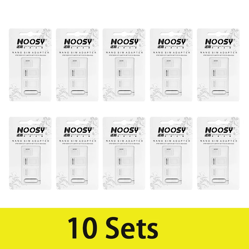 10 Sets SIM Card Adapter Standard 4 in 1 Converter Kit Nano Micro Standard Converter Steel Tray Eject Pin Smartphone sim card removal tool