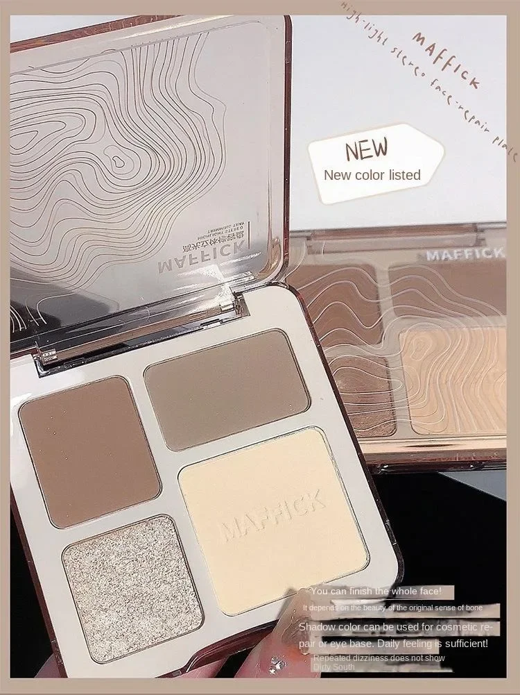 Description Picture 2 of itemNatural Stereoscopic Face Powder Palette  Matte Bronzer  Contour Shading  Multifunctional Highlighter  Cosmetic Blush gift