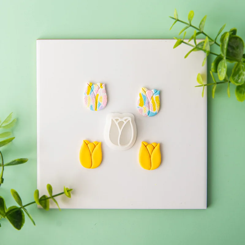 Easter Day Clay Cutters Cute Rabbit Egg Chick Flower Sheep Cross Polymer Clay Cutters Animal Mold Jewelry Making Tools