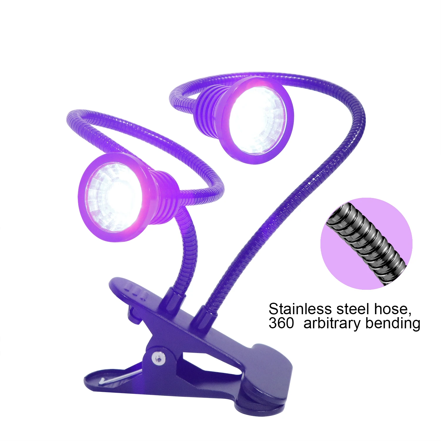 Led Nail Lights Dryer UV Lamp Ultraviolet Flexible Clip-On Desk Mini USB Gel Curing Manicure Pedicure Salon Tools DIY Nail Art