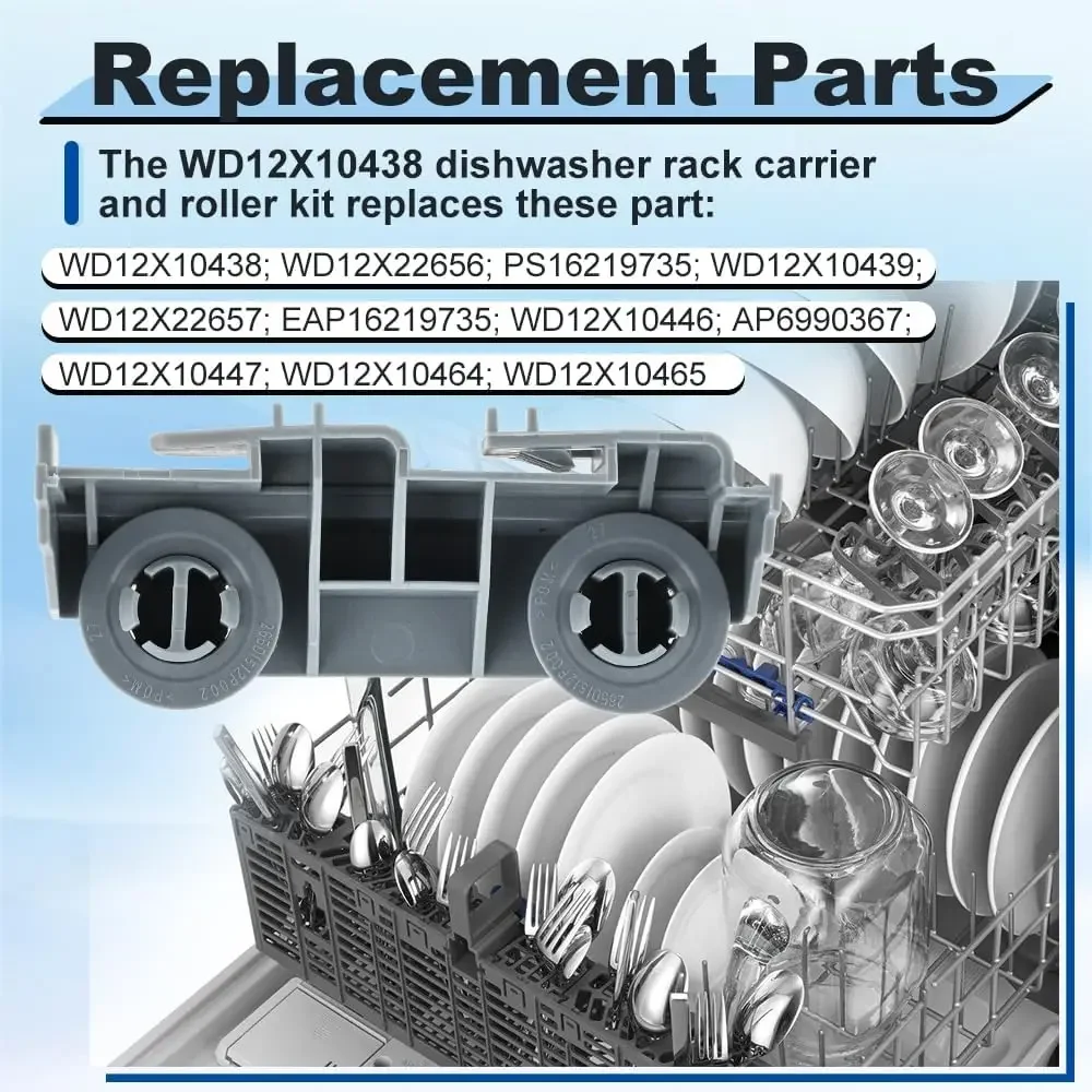 Ge Dishwasher Wheels Lower Rack WD28X27241 Rack Carrier And Roller Kit Compatible For GE Dishwasher Ge Dishwasher Replacement Parts