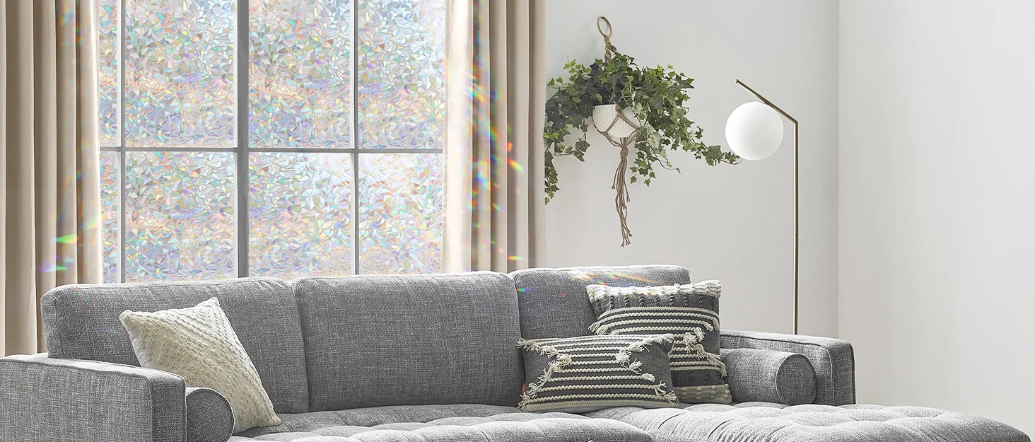 Description Picture 4 of itemWindow Privacy Film, Rainbow Window Clings, 3D Decorative Window Vinyl, Stained Glass Window Decals, Static Cling Window Sticker