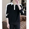 High Street Casual Men Autumn Sweatshirt Top Chic Turn-down Collar Long Sleeve Loose Winter Panelled Plus Fleece Pullover Hoodie 4