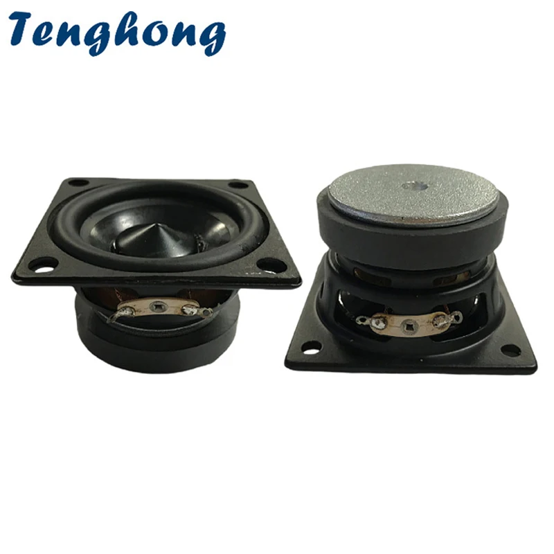 Tenghong 2pcs 57MM 4 8 Ohm 6W Full Range Audio Speaker 16 Core Waterproof Black Aluminum Film 2.25 Inch Home Theater Loudspeaker